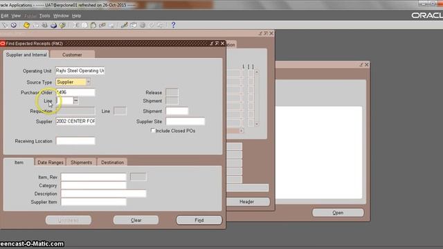 Oracle EBS , Inventory Cycle , ( 1 ) Receiving ( By Shareef Muhammad ) смотреть онлайн
