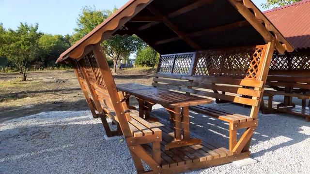 Монтаж | Беседки і Качелі | Дерев'яна альтанка 4 м розбірна (на 12-16 осіб) смотреть онлайн