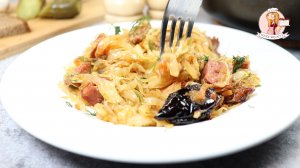 ВКУСНЕЙШАЯ ТУШЕНАЯ КАПУСТА с МЯСОМ на сковороде