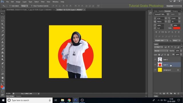 Tutorial Photoshop! Membuat desain foto keluar objek lingkaran seperti promo indosat смотреть онлайн