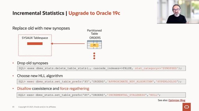 Incremental statistics - upgrade to Oracle Database 19c смотреть онлайн