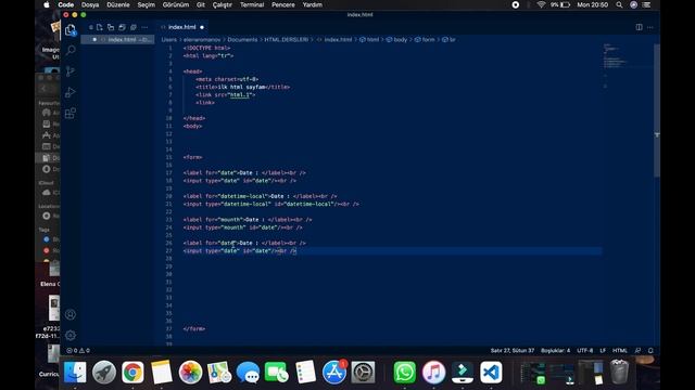 HTML DERSLERI -- 17 -- INPUT time, week, year, month elementleri смотреть онлайн