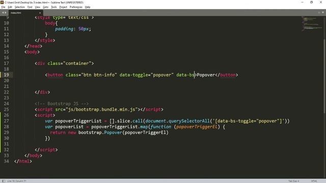 36. Popover in Bootstrap 5 | Hindi - 2022 смотреть онлайн