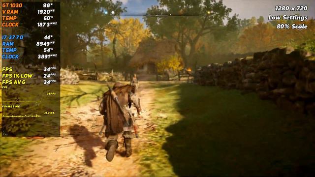 GT 1030 | Assassin's Creed Valhalla - Patch 1.1.0 - 720p 100% - 80% - 60% Scale Gameplay Test смотреть онлайн