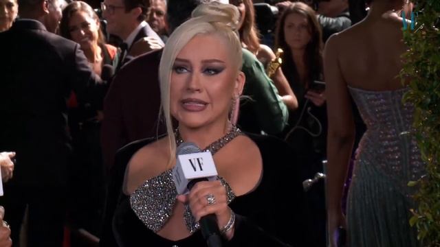 Christina Aguilera Interview At The 2023 Vanity Fair Oscar Party Red Carpet