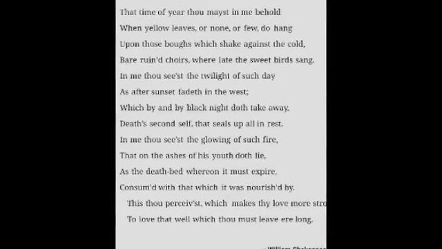 Shakespeare sonnet 73 смотреть онлайн