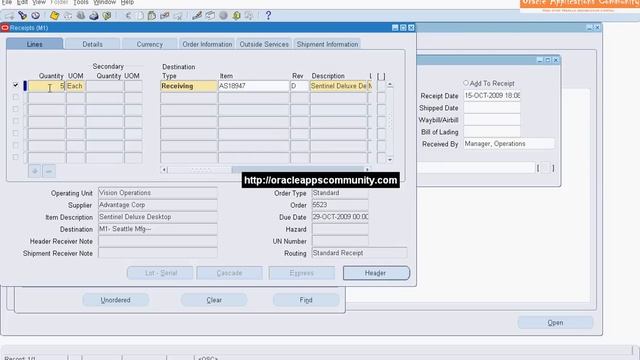 Purchase Order Receipt Direct Delivery - Oracle Purchasing смотреть онлайн