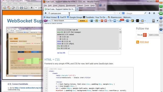 HTML5 WebSocket (Topics #8: HTML5 course from JPassion.com) смотреть онлайн