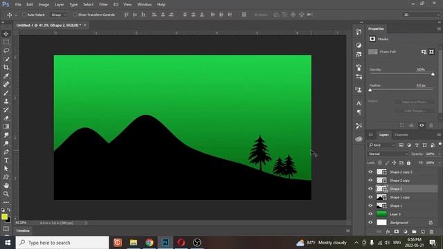 How to Create Basic Landscape - Adobe Photoshop Tutorial смотреть онлайн