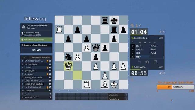 Шахматы Турнир видеоблогеров Streamers SuperBlitz Arena lichess.org смотреть онлайн