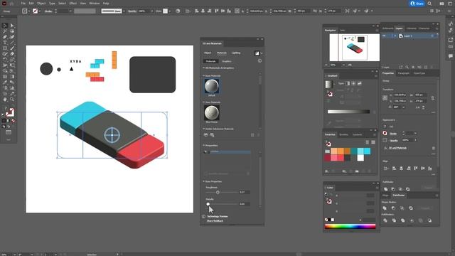 HOW TO MAKE 3D NINTENDO IN SECONDS IN ADOBE ILLUSTRATOR смотреть онлайн