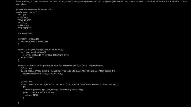 Java :Using Enums while parsing JSON with GSON(5solution) смотреть онлайн