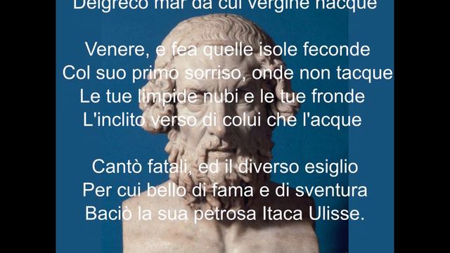 A Zacinto U Foscolo V Bellini смотреть онлайн