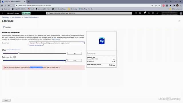 Azure SQL Server 2022 : Provision a database смотреть онлайн