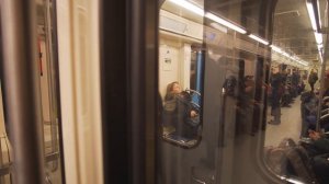 Russia, Moscow, metro ride from Серпуховска́я to Tульская