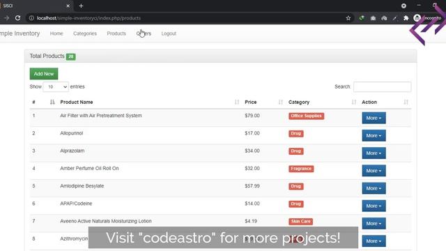 Simple Inventory Management System in PHP MySQL CodeIgniter with Source Code - CodeAstro смотреть онлайн