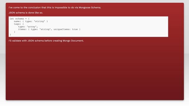 Mongo schema, array of string with unique values смотреть онлайн