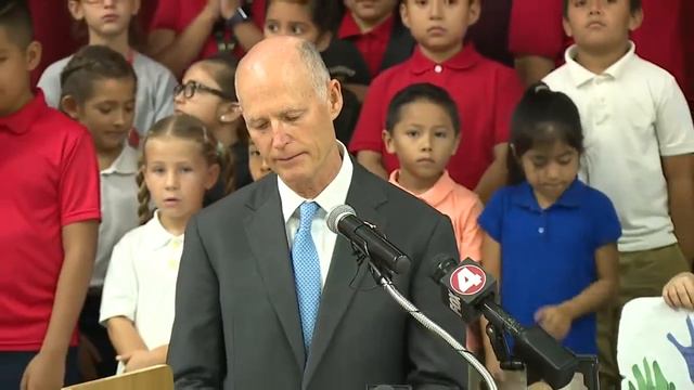 Raw video: Florida Gov. Rick Scott speaks at Highlands Elementary School in Immokalee смотреть онлайн