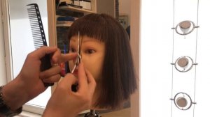 Как филировать круглую челку