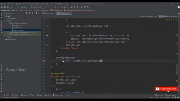 How to Use Marquee Text and Inline Content with Image in Jetpack Compose | Android | Make it Easy