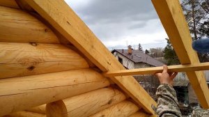 Сруб,Часть 1 ,стропильная часть на срубовом доме,утепление
