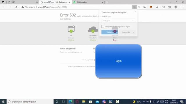 [DDTank 337] COMO LOGAR NO DDTANK 337 COM O ERROR 502!!! (2022) смотреть онлайн