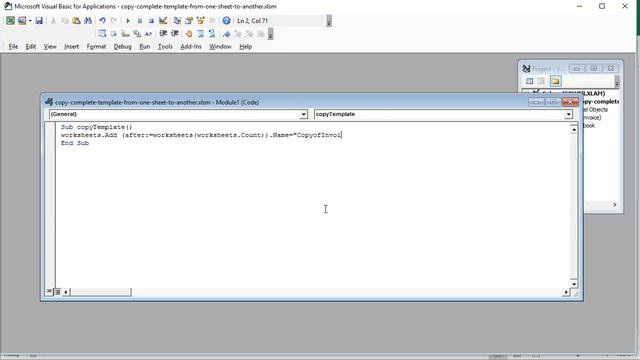 Copy Template with VBA смотреть онлайн