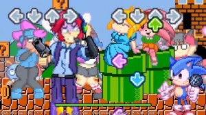 FNF: Roses Remix But Everybody Sings it