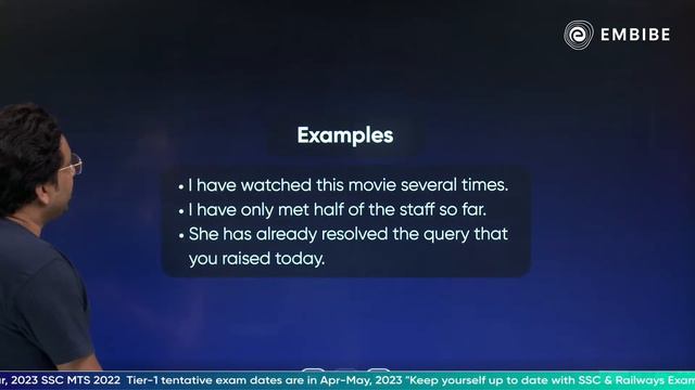 Present Perfect Tense Usage & Examples | English | SSC CGL/CPO 2022 | Dr Amit Shishodia | Embibe смотреть онлайн