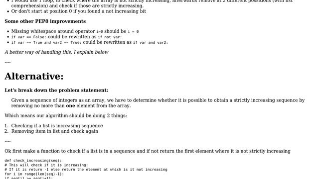 Finding an increasing sequence from a given array in a time-efficient manner in Python смотреть онлайн