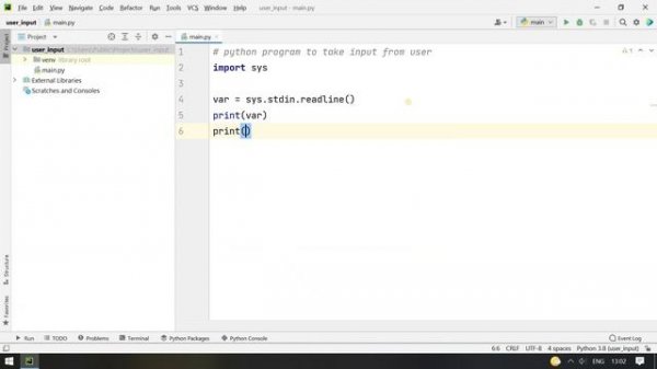 Python Program to get Input from User || Python input() and Python sys.stdin.readline()