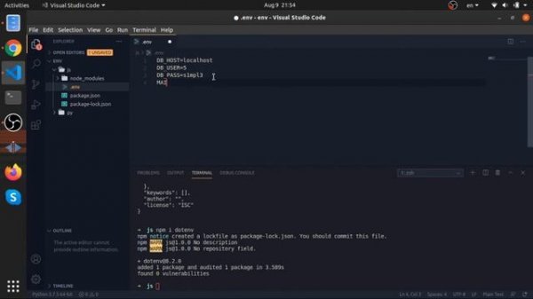 Environment variables and `.env` files in Python & Nodejs