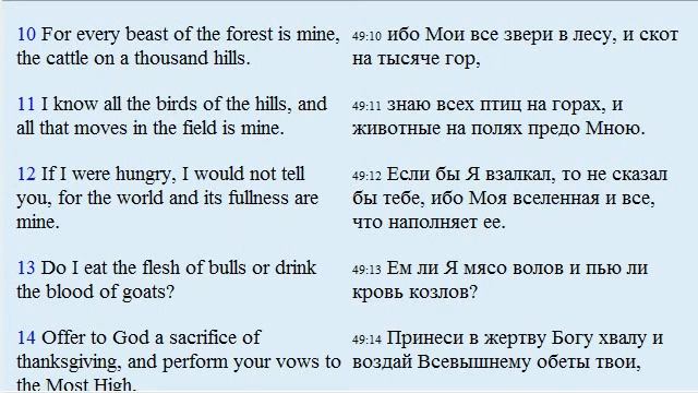 ESV Бибпия. Псалом 50 . Аудирование смотреть онлайн