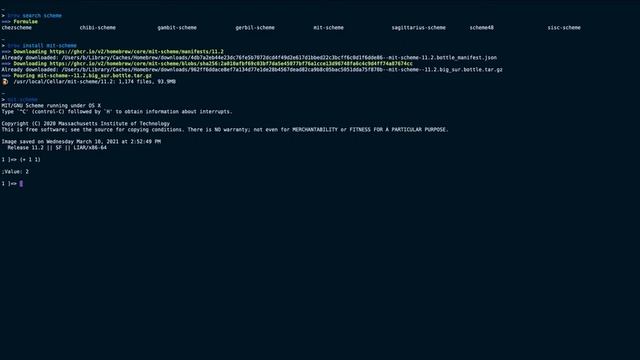 How to install mit-scheme on a Mac with Homebrew смотреть онлайн