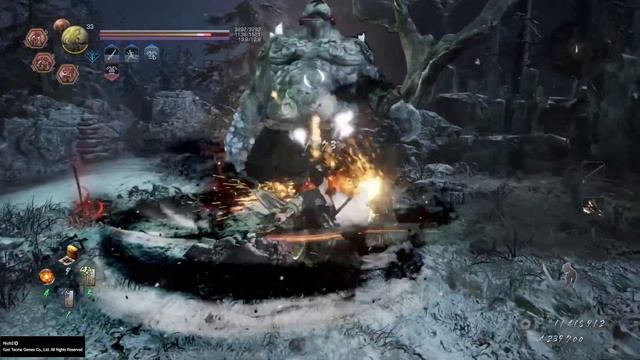 Nioh 2 Сон Сильного Алые следы на снегу смотреть онлайн