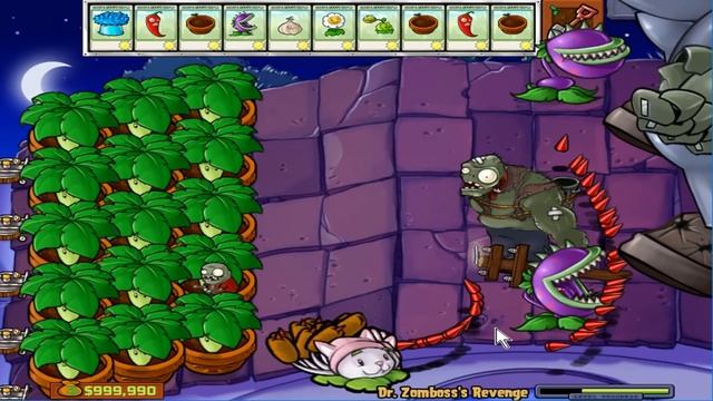 Plants vs Zombies Hack - Cattail Chomber vs Dr. Zomboss смотреть онлайн