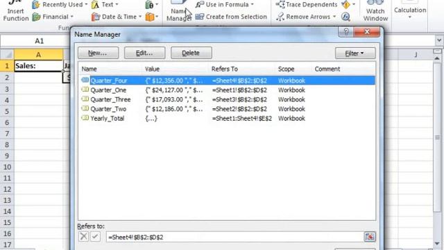 Excel 2010 Tutorial Managing Named Ranges Microsoft Training Lesson 13.6 смотреть онлайн