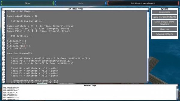 Coding a PID in Lua | Advanced Tutorial | From The Depths