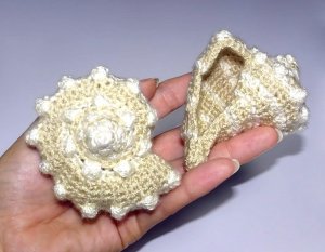 Вязание крючком: Вязаная ракушка рапан крючком, интерьерный декор