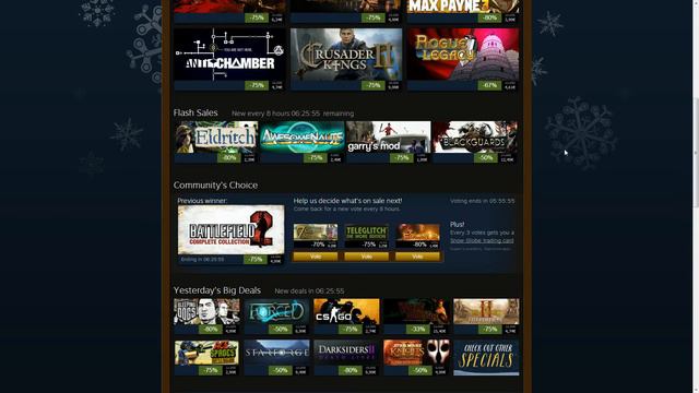 Steam Holiday Sale: Day 4 Flash Sales #3: 22th December 2013 смотреть онлайн
