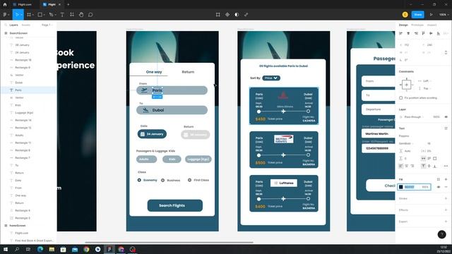 Designing a Stunning Flight Booking App from Scratch | Figma Tutorial смотреть онлайн