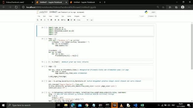 Analisa Jaringan Teman Facebook Menggunakan Networkx Pada Python смотреть онлайн