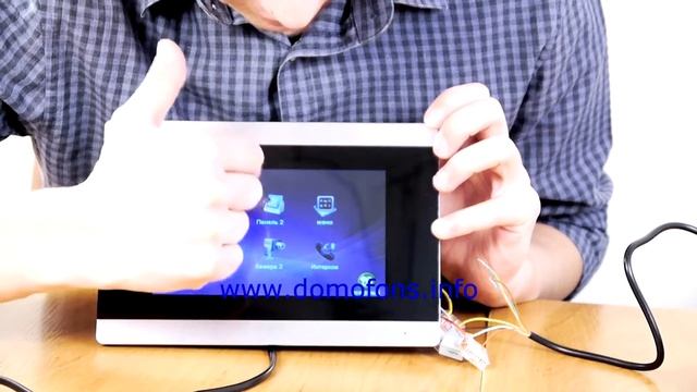 Подключение и просмотр разделов меню видеодомофона «HDcom S-710T»