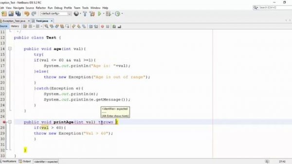 Java Exception Handling - (catching and propagating)