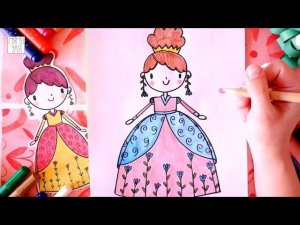 Как нарисовать принцессу | Как нарисовать девочку | Няня Уля