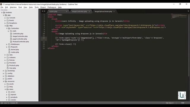Multiple Image Uploading using Dropzone js in Laravel - Learn Infinity смотреть онлайн
