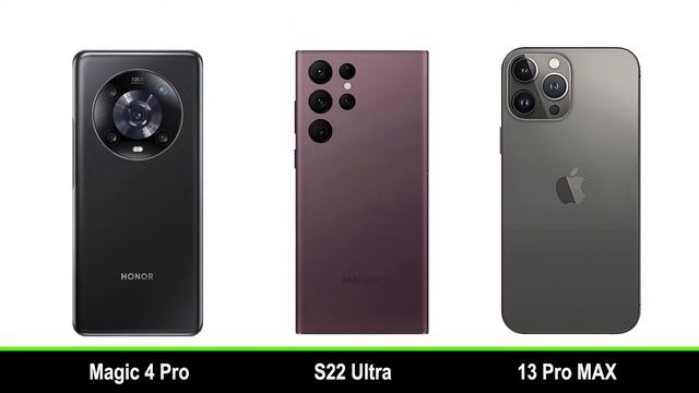 Honor Magic4 Pro vs Samsung Galaxy S22 Ultra 5G vs Apple iPhone 13 Pro Max смотреть онлайн