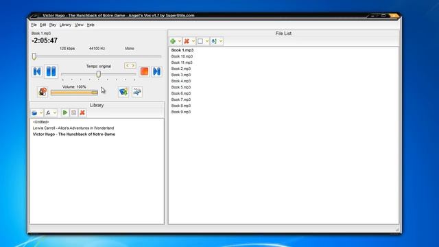 Auto-Bookmarking Player for Audio Books Running on Windows 7 смотреть онлайн