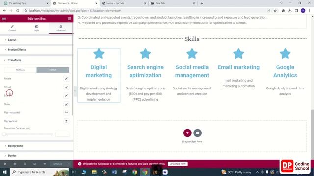Unit 07 | Project 01 (CV Web site) | Part 01 | Web development with Wordpress | DP Coding School смотреть онлайн