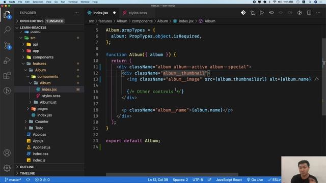 ReactJS: 14-04 SCSS + BEM смотреть онлайн